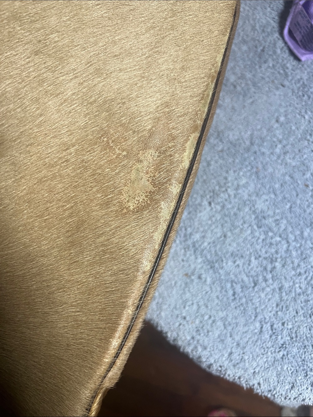 Bally Beige fur Drawstring Shoulder Bag with Striped Strap - Picture 4 of 8